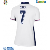 Engleska Bukayo Saka #7 Domaci Dres za Ženska EP 2024 Kratak Rukav